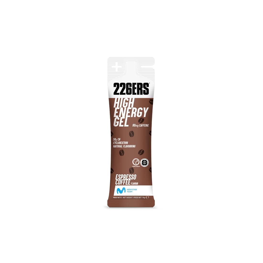 226ERS High Energy Gel (Café) — 76 g con 80 mg de cafeína y 50 g de ciclodextrina