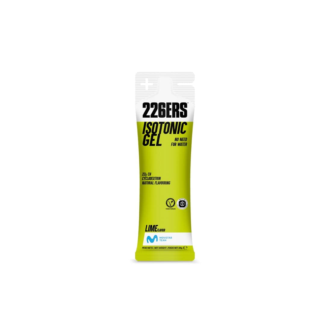 226ERS Isotonic Gel, Gel Enérgetico Isotónico con 22g de Ciclodextrina como Hidrato de Carbono, Doping Free, V
