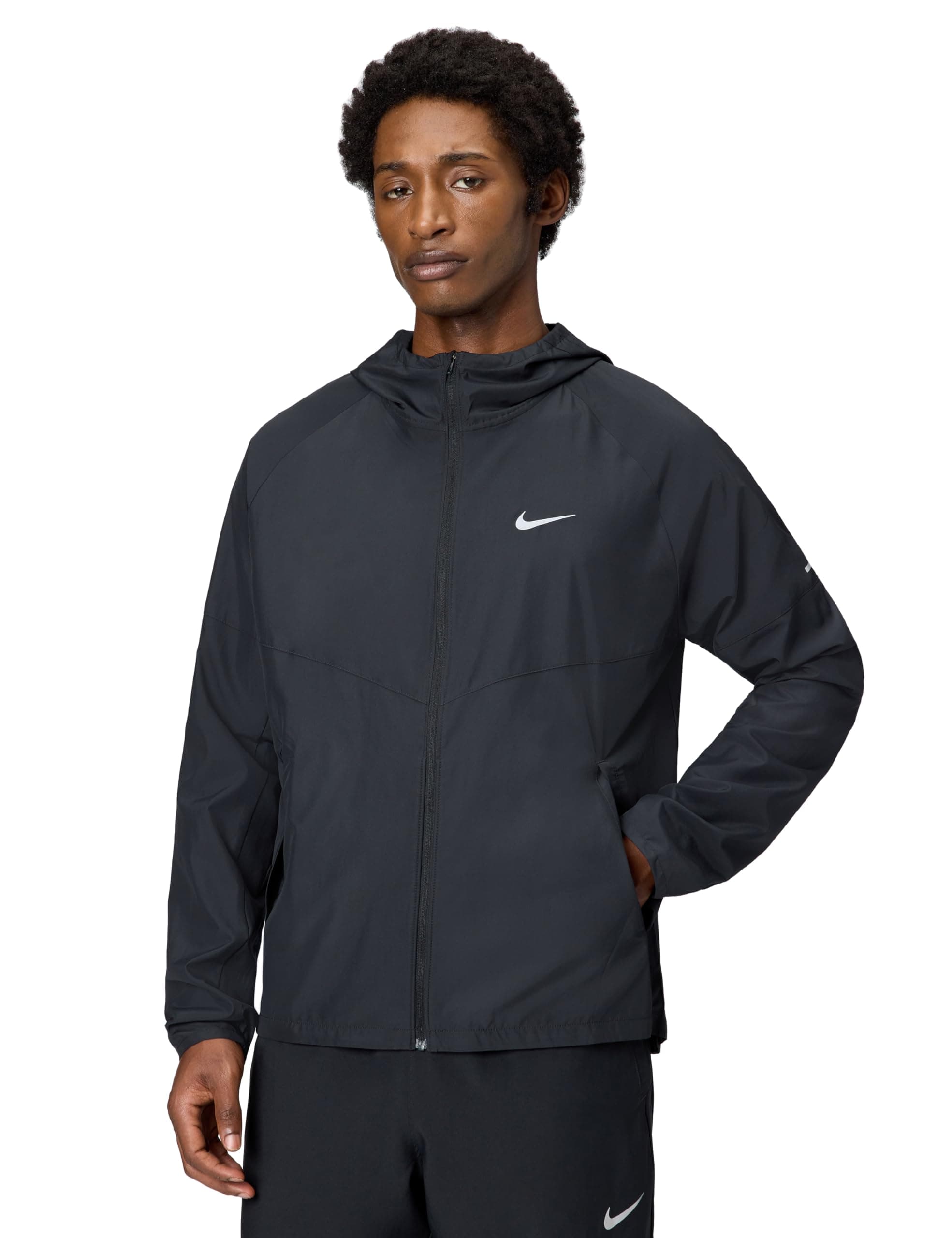 Nike DD4746 M NK RPL MILER JKT Jacket mens black/black/reflective silv M