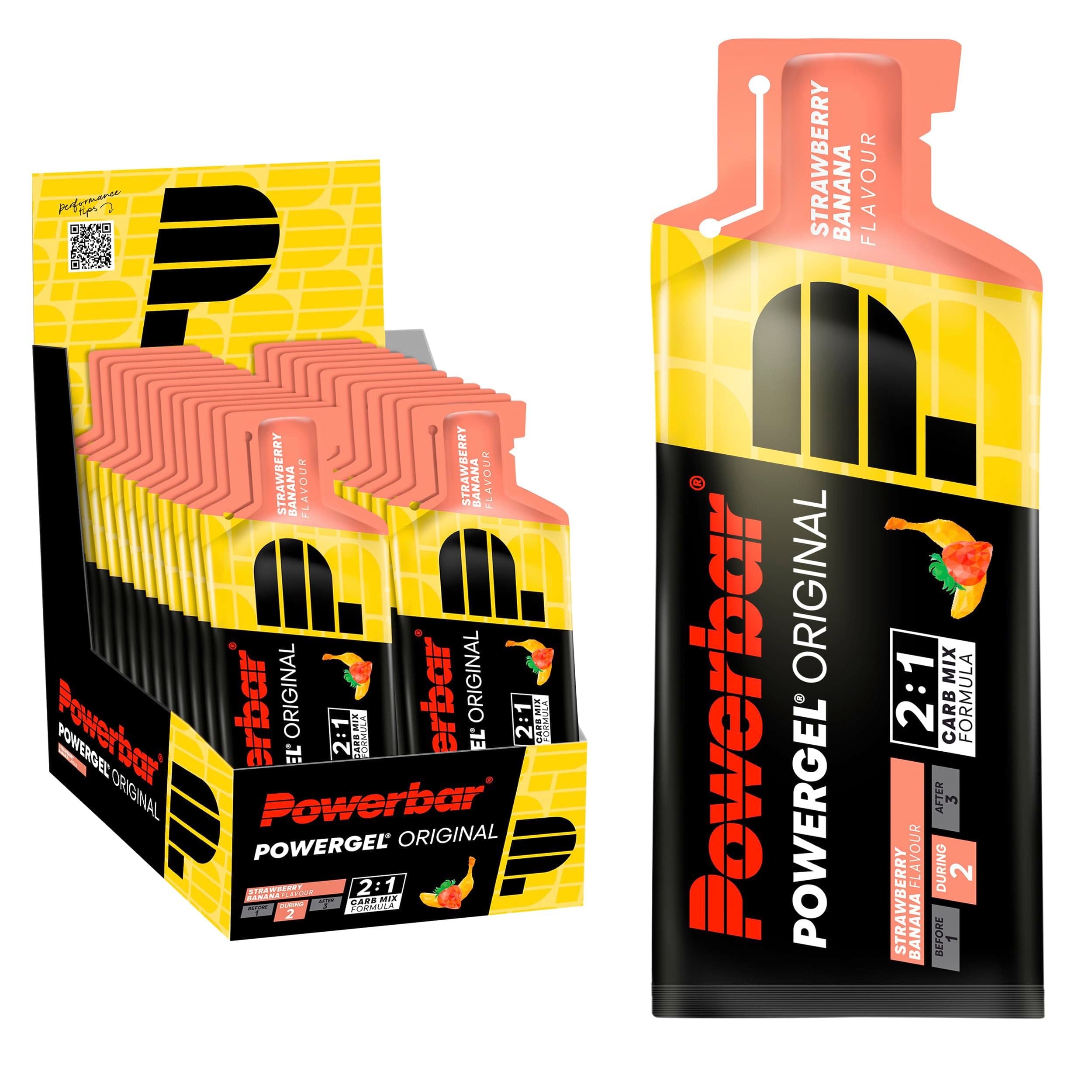 Powerbar PowerGel (24x41g) Fresa Plátano - Energía y resistencia - Geles energéticos